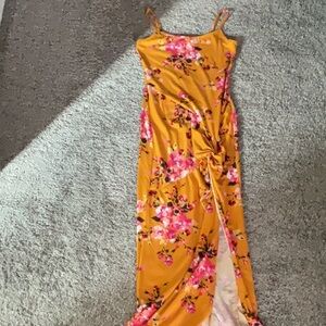 Floral Maxi Dress with Spaghetti Straps